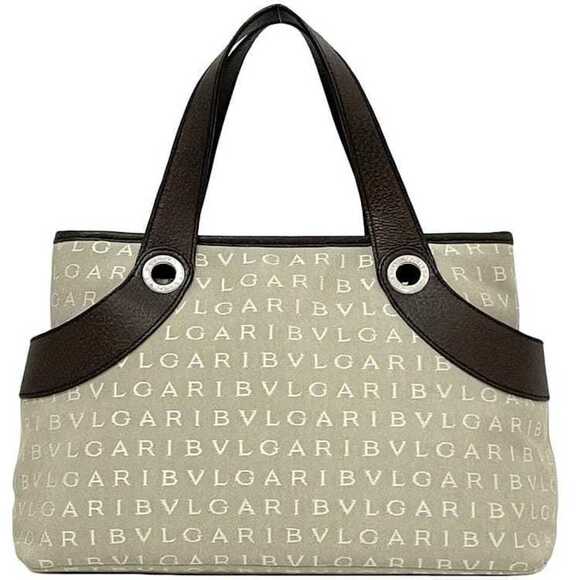 BVLGARI Brown Leather Tote Bag - Picture 1 of 11